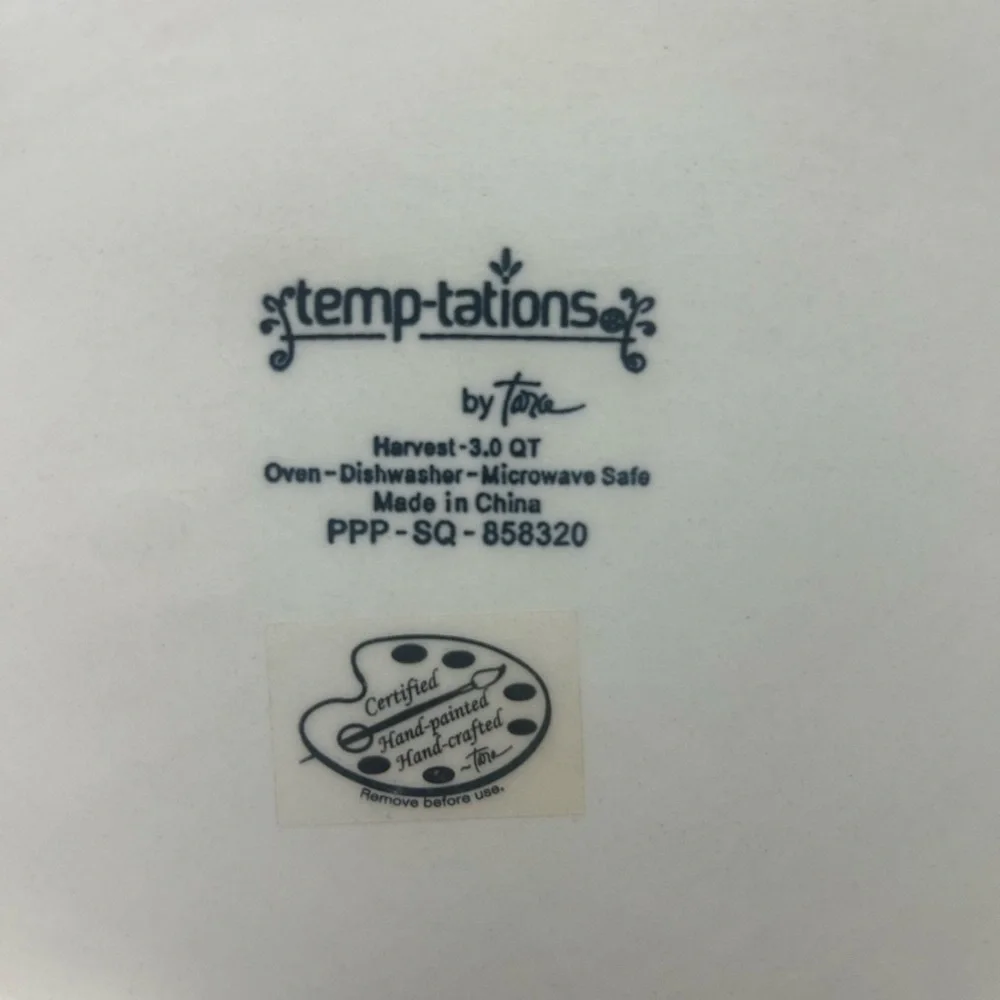 Temp-Tations Orange Leaf-Shaped Decorative Serving Bowl with Gold Trim